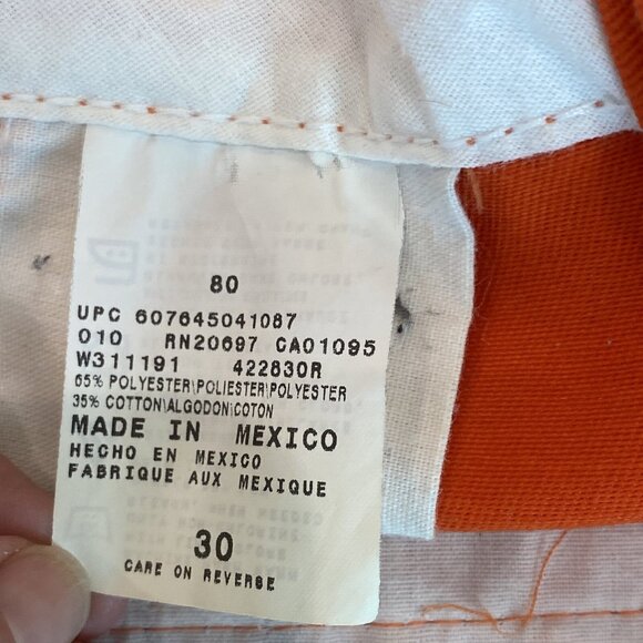 Dickies Canvas Shorts Size 30 Orange Cut Off  Grunge Skateboarding Work - Picture 8 of 11